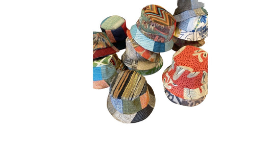 Bucket Hat Upcycle Collage